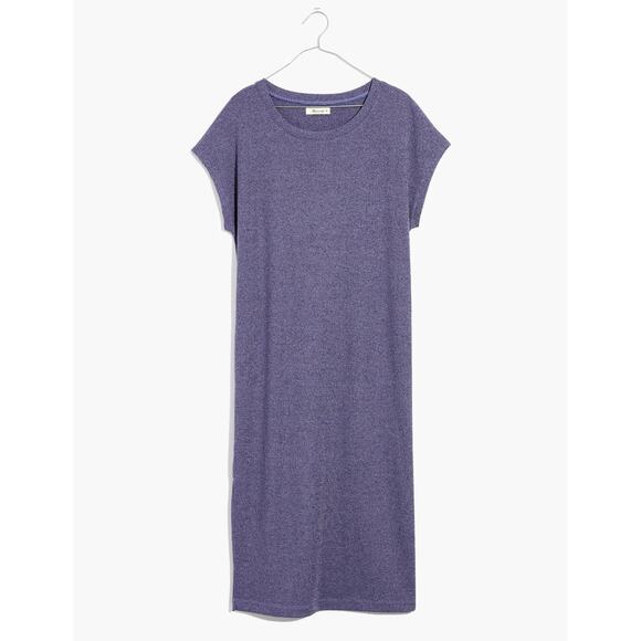 Madewell Ribbed Knit Tee Midi Shirt Dress Medium Casual Relaxed Fit Comfort - Picture 3 of 10